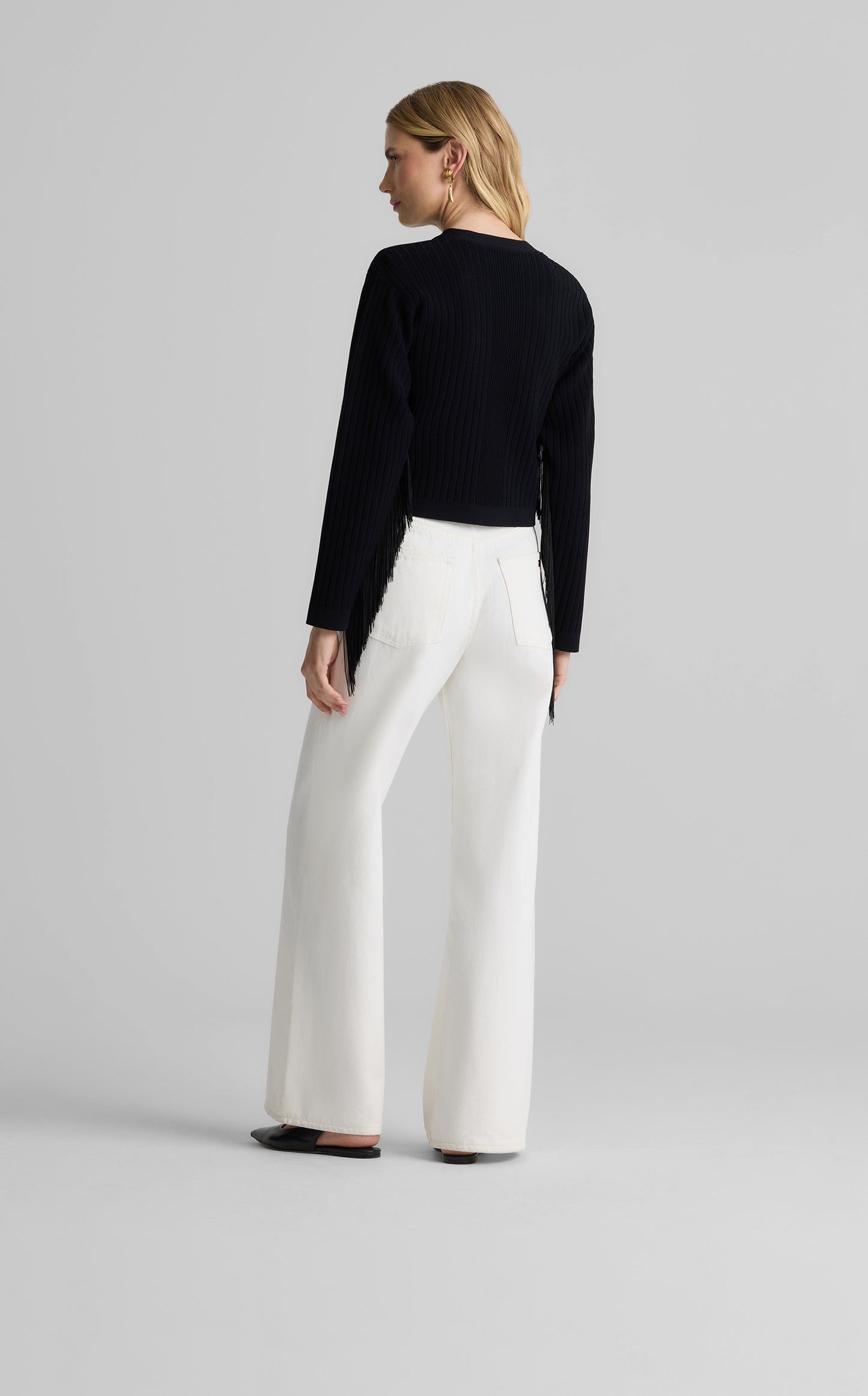 Priscilla Jacket in Fringed Rib Knit