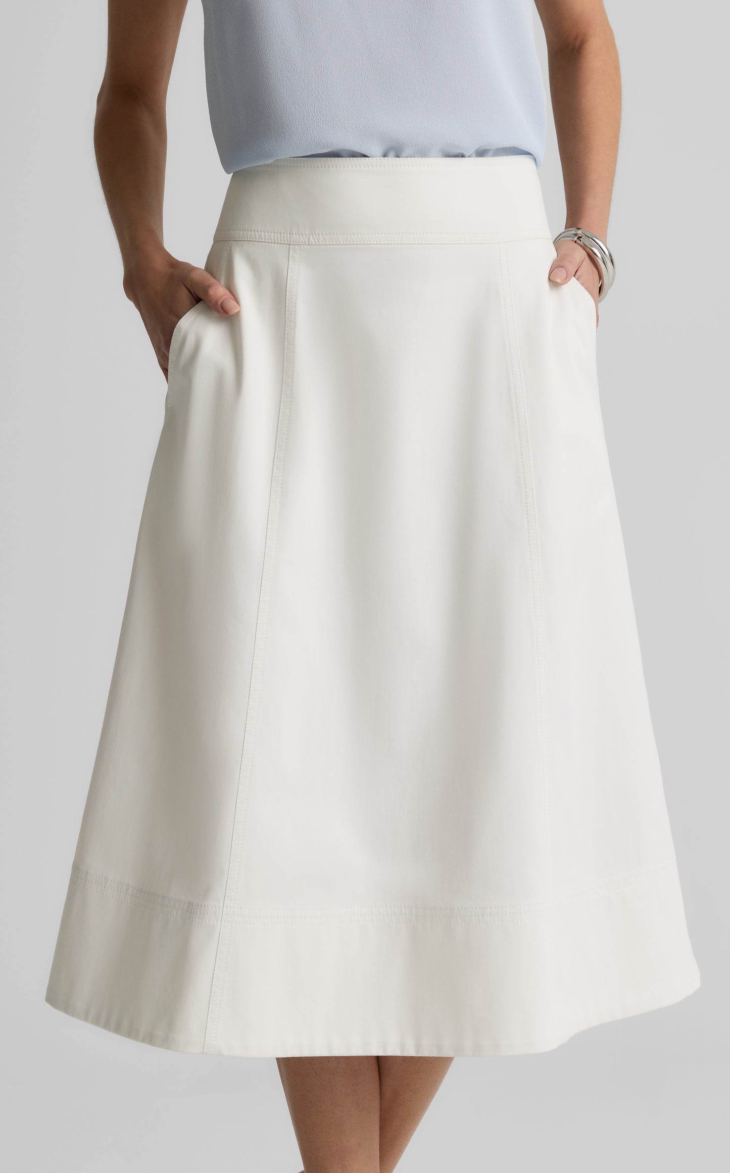 Bristol Skirt in Matte Stretch Satin