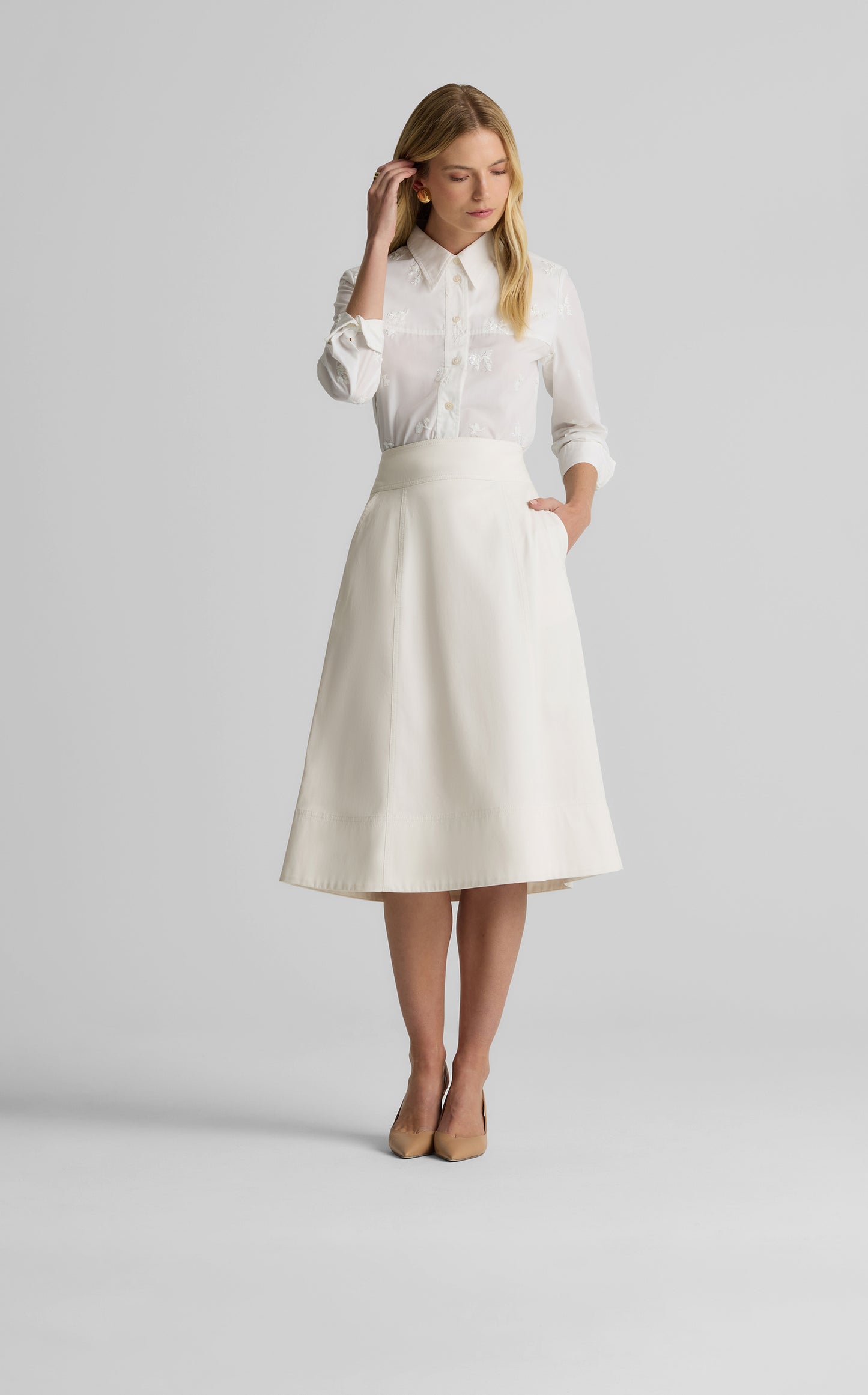 Bristol Skirt in Matte Stretch Satin