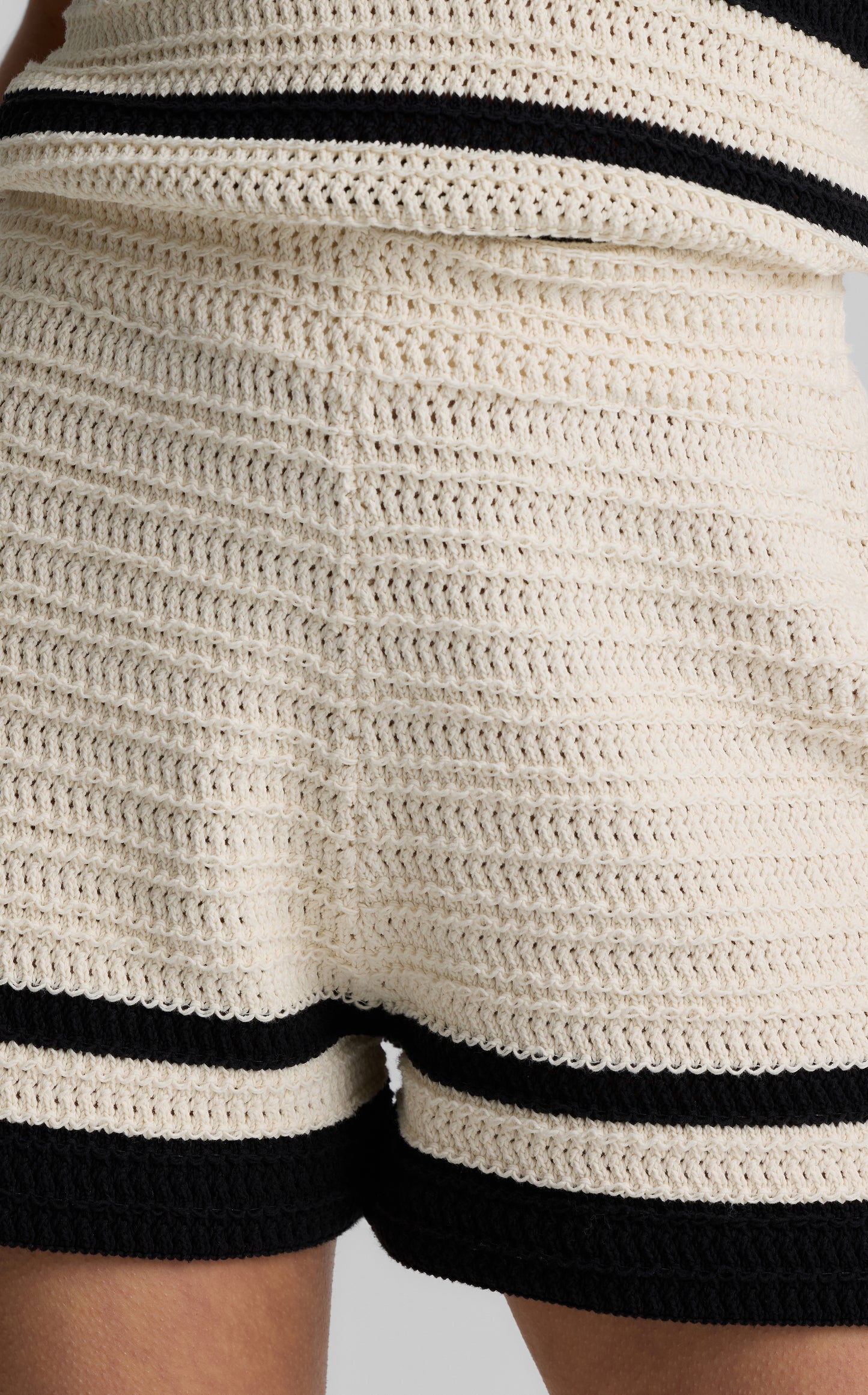 Chelsea Short in Striped Pointelle Knit